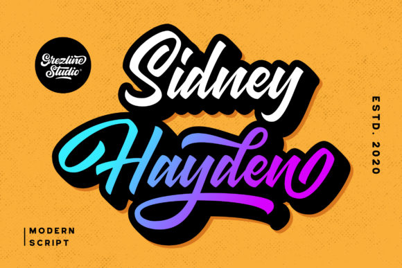 Sidney Hayden: A Timeless Script Font for Modern Web Design